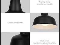 Vonci zwarte industriële hanglampen - afbeelding 3 van  4