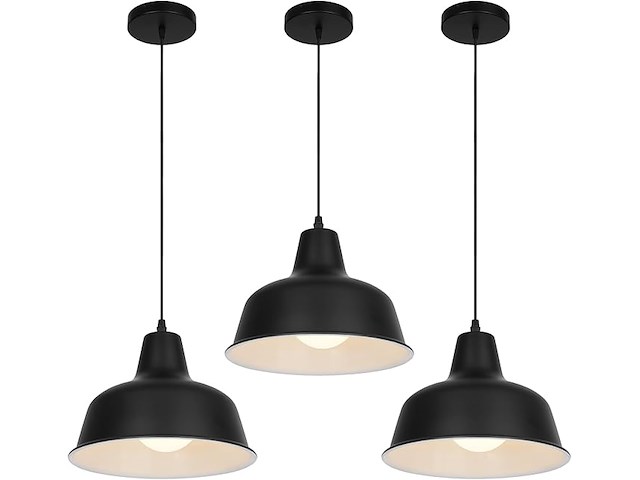 Vonci zwarte industriële hanglampen - afbeelding 1 van  4