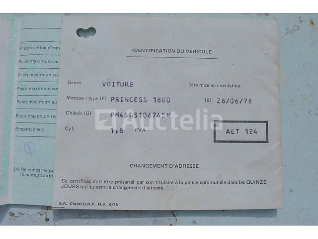 Voorouder prinses 1800 car (vin:pm4sgs106745m) - afbeelding 10 van  19