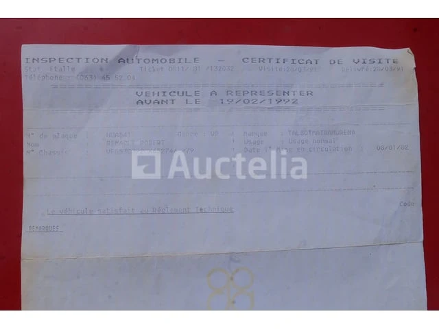 Voorouder talbot matra murena 1600 car (vin: vf853c392cx652746) - afbeelding 17 van  30