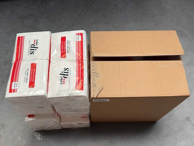 Voorraad papieren servetten (8500x) - afbeelding 1 van  3