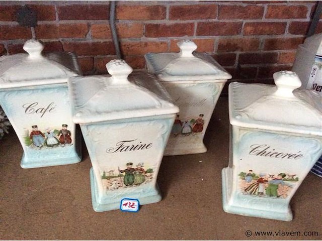 Voorraadpotten 4stuks - afbeelding 1 van  2