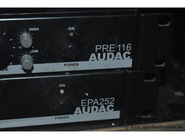 Voorversterker en versterker, audac, pre116 en epa252, werking niet gekend - afbeelding 2 van  2