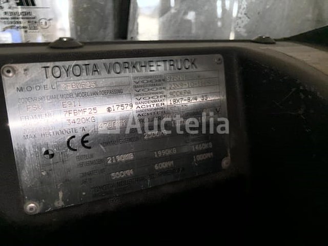 Vorkheftruck toyota 7fbmf25 (2009) - afbeelding 1 van  10