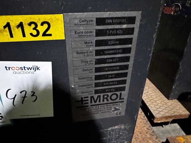 Vorkheftruck/e-truck accu 24v 625ah - afbeelding 2 van  3