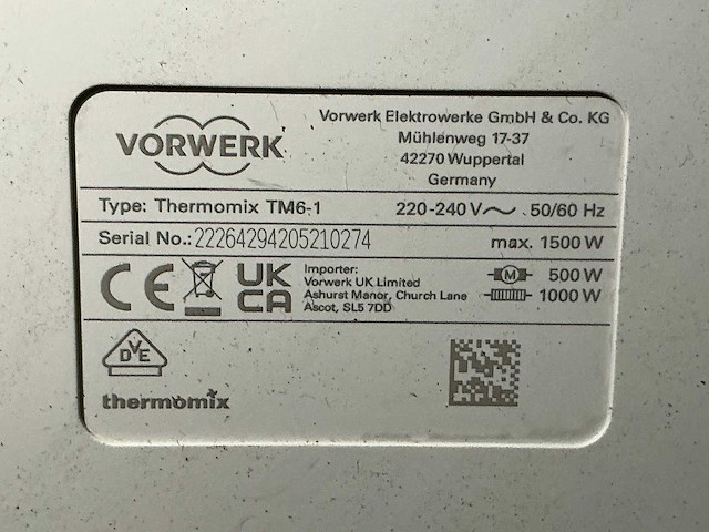 Vorwerk thermomix tm6-1 blender - afbeelding 3 van  3