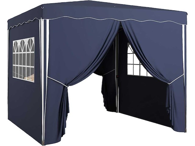 Vouwbaar prieel 3 x 3 m, prieel met zijwanden - afbeelding 3 van  8