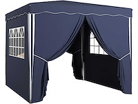 Vouwbaar prieel 3 x 3 m, prieel met zijwanden - afbeelding 3 van  8