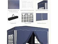 Vouwbaar prieel 3 x 3 m, prieel met zijwanden - afbeelding 6 van  8