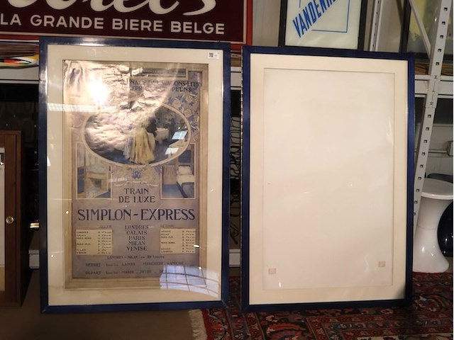 Vouwkader (x2) + oude affiche - afbeelding 1 van  5