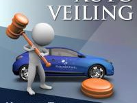 Vrachtwagen en autoveiling ramsel