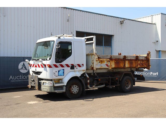 Vrachtwagen kipper renault midlum 180 diesel 215pk 2001 - afbeelding 1 van  1