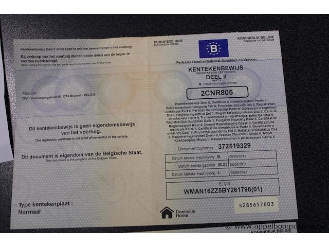 Vrachtwagen man, tgm, wman16zz5by261798, 1e insch 06/04/2011, 6871cm³, 184kw, diesel, euro 5, 546089km, kentekenbewijs deel i + ii, keuring geldig tot 04/10/2025, identificatieverslag - afbeelding 3 van  16