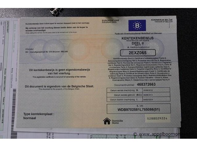 Vrachtwagen mercedes, atego, wdb9702581l785086, 1e insch 26/08/2013, 6374cm³, 175kw, diesel, 507832km, keuring geldig tot 06/03/2026, kentekenbewijs deel i, identificatieverslag, gelijkvormigheidsattest - afbeelding 5 van  21