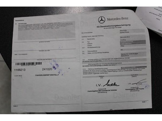 Vrachtwagen mercedes, atego, wdb9702581l785086, 1e insch 26/08/2013, 6374cm³, 175kw, diesel, 507832km, keuring geldig tot 06/03/2026, kentekenbewijs deel i, identificatieverslag, gelijkvormigheidsattest - afbeelding 11 van  21