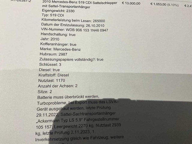 Vrachtwagen mercedes+ oplegger ackermann - afbeelding 31 van  39