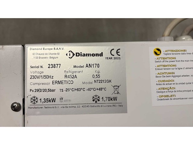 Vriescel diamond - 2021 - an170 - vriezer - afbeelding 2 van  4