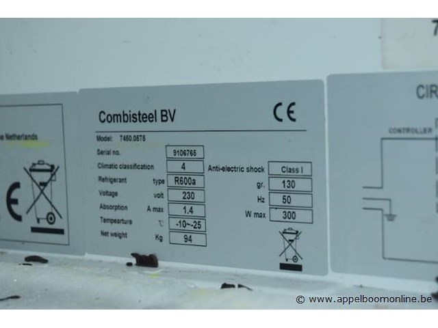 Vrieskast, combisteel, 7450.0575, 230v, 300w, werking niet gekend - afbeelding 3 van  3