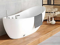 Vrijstaand bad met kranen - 220l - wit - afbeelding 1 van  9