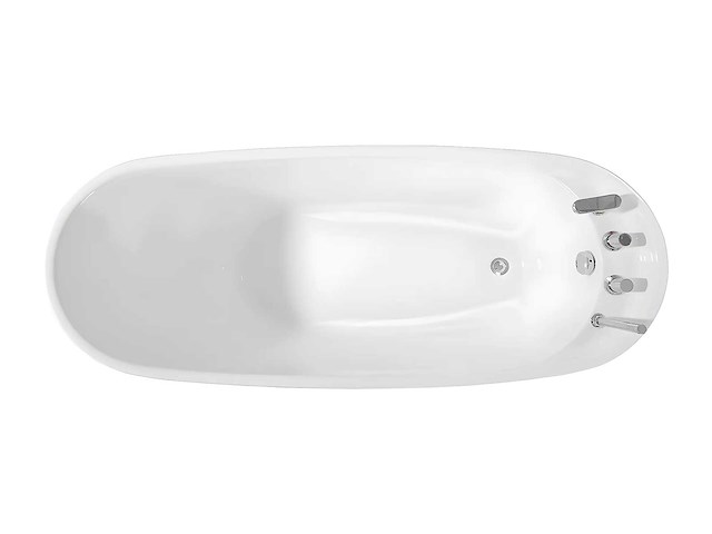 Vrijstaand bad met kranen - 220l - wit - afbeelding 3 van  9