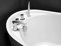 Vrijstaand bad met kranen - 220l - wit - afbeelding 4 van  9