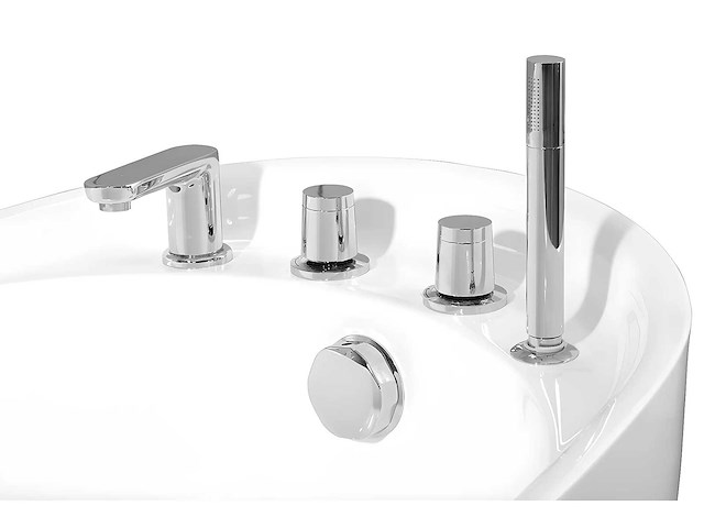 Vrijstaand bad met kranen - 220l - wit - afbeelding 5 van  9