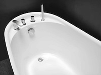 Vrijstaand bad met kranen - 220l - wit - afbeelding 6 van  9