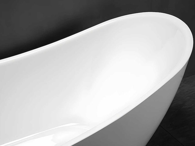 Vrijstaand bad met kranen - 220l - wit - afbeelding 7 van  9