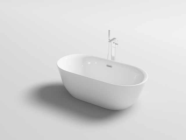 Vrijstaand bad wit - 170x80x60cm - incl. drain & sifon - afbeelding 4 van  4