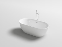 Vrijstaand bad wit - 170x80x60cm - incl. drain & sifon - afbeelding 4 van  4