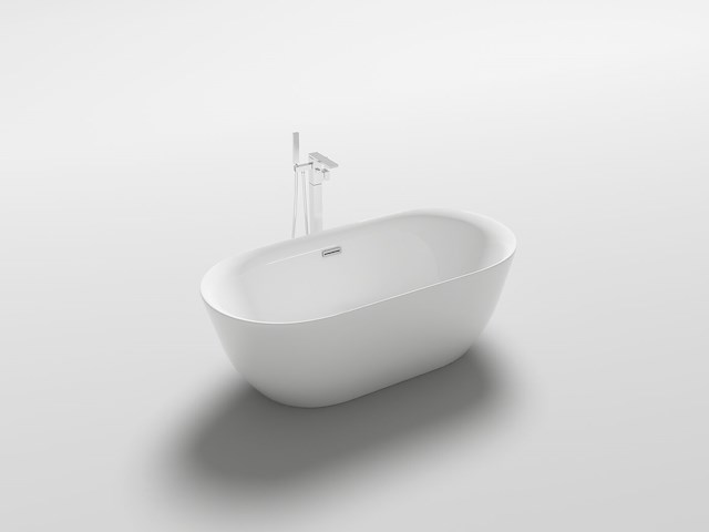 Vrijstaand bad wit - 170x80x60cm - incl. drain & sifon - afbeelding 4 van  4