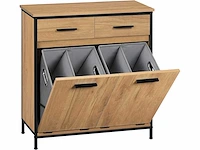 Vrijstaand badkamerkast 72,5x80x34cm, 2 lades en 2 manden - afbeelding 2 van  9