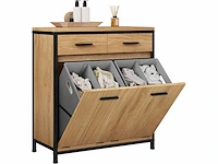 Vrijstaand badkamerkast 72,5x80x34cm, 2 lades en 2 manden - afbeelding 7 van  9