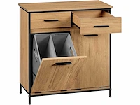 Vrijstaand badkamerkast 72,5x80x34cm, 2 lades en 2 manden - afbeelding 8 van  9