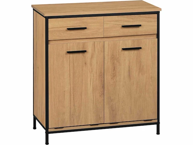 Vrijstaand badkamerkast 72,5x80x34cm, 2 lades en 2 manden - afbeelding 9 van  9