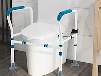 Vrijstaand toiletveiligheidsframe met verstelbare hoogte en breedte - afbeelding 1 van  4