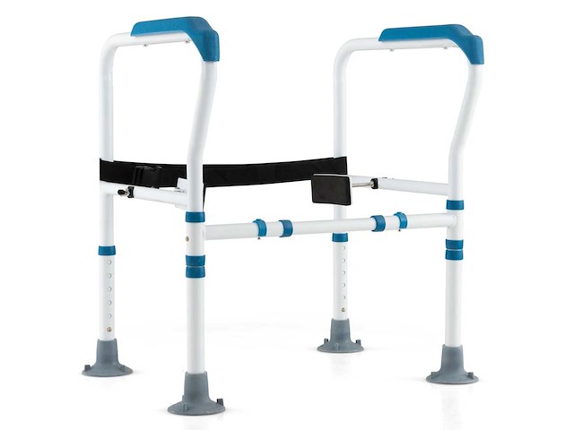 Vrijstaand toiletveiligheidsframe met verstelbare hoogte en breedte - afbeelding 2 van  4