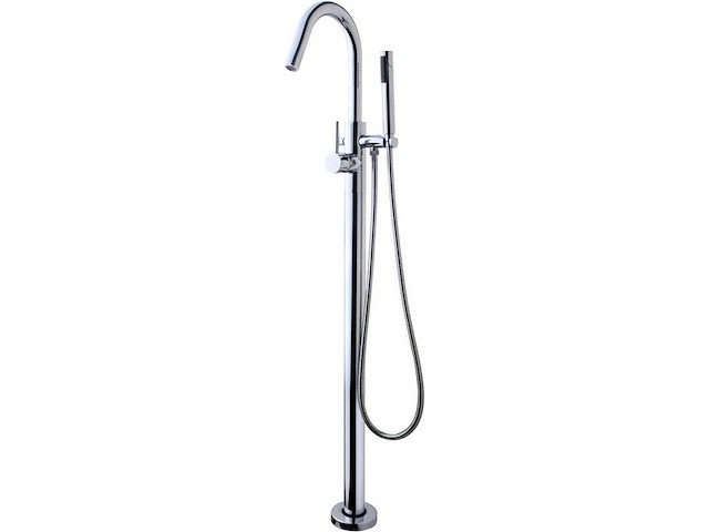 Vrijstaande badkraan compleet 1 greeps met handdouche chroom - afbeelding 1 van  1