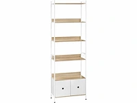 Vrijstaande plank, boekenkast met 5 planken en 2 lades - afbeelding 9 van  9