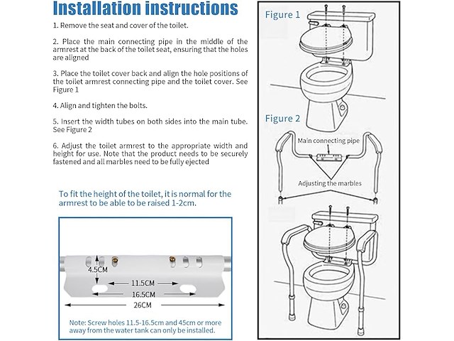 Vrijstaande toiletveiligheidsbeugel - afbeelding 2 van  4