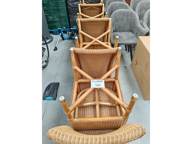 Vs lloyd loom collection - - eetkamerstoel riet (8x) - afbeelding 1 van  5