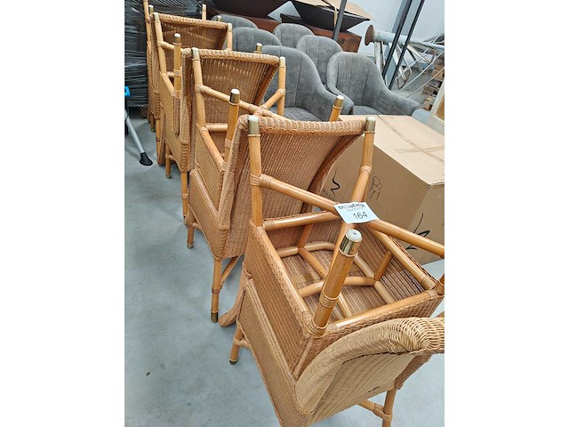 Vs lloyd loom collection - - eetkamerstoel riet (8x) - afbeelding 2 van  5