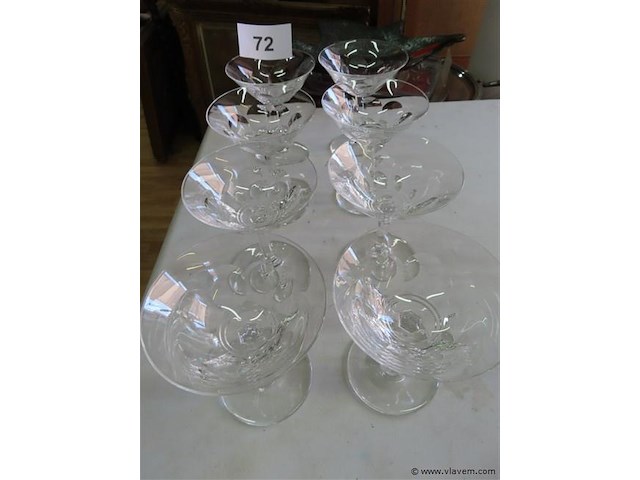Vsl champagne coupes 8 stuks - afbeelding 1 van  4