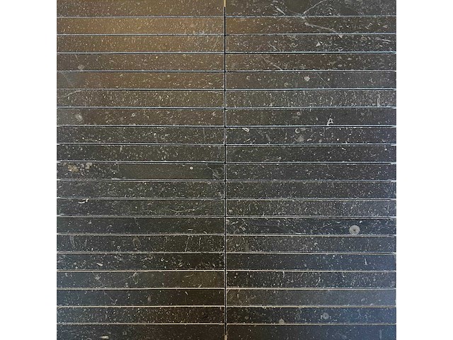 V_stone noir belge 30x30 mosaic 1,5x15 cm - mozaïek tegel 14m² - afbeelding 1 van  1