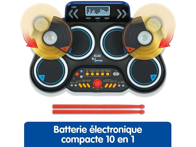 Vtech - kidi dj drums, kids elektronische drumset met lichtpads (x2) - afbeelding 2 van  8