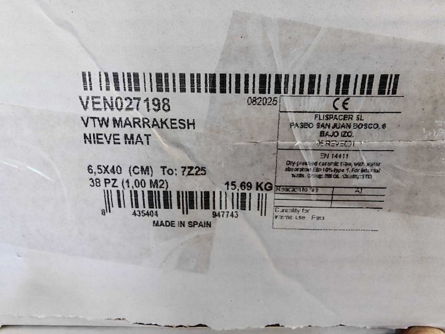 Vtwonen marrakesh nieve mat wandtegel 6,5x40 cm 30 m² - afbeelding 4 van  4