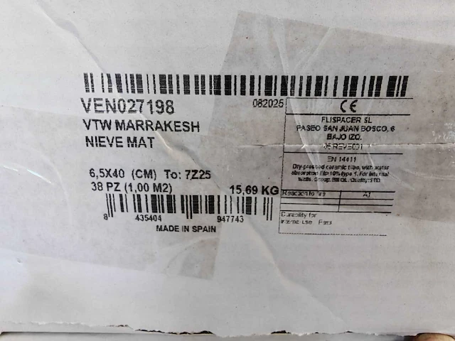 Vtwonen marrakesh nieve mat wandtegel 6,5x40 cm 30 m² - afbeelding 7 van  7