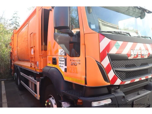 Vuilnisvrachtwagen iveco stralis pusher 4000, datum 1ste inschr 29/10/2014, chassis nr wjme2nnhc60c29556, diesel, euro vi, km-stand laatste keuring 115626, ttm 27000kg, schade rondom - afbeelding 4 van  22