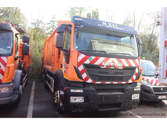 Vuilnisvrachtwagen iveco stralis pusher 4000, datum 1ste inschr 29/10/2014, chassis nr wjme2nnhc60c29556, diesel, euro vi, km-stand laatste keuring 115626, ttm 27000kg, schade rondom - afbeelding 1 van  22