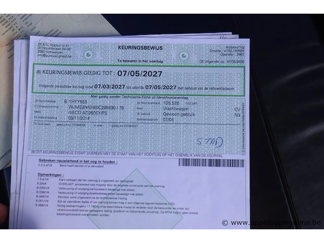 Vuilnisvrachtwagen iveco stralis pusher 4000, datum 1ste inschr 8/11/2015, chassis nr wjme2nnhc60c295690, diesel, euro vi, km-stand laatste keuring 105,528, ttm 27000kg, schade rondom - afbeelding 6 van  17
